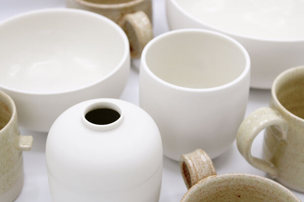 Selection of stoneware and procelain ceramics by George Buchan